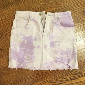 Lilac/white denim miniskirt size 24